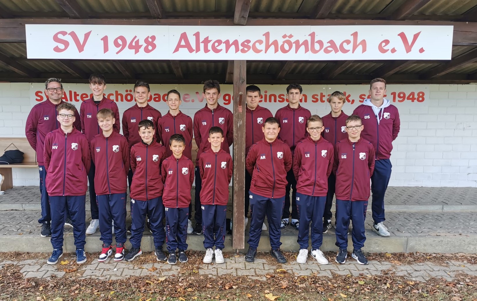 Unsere U15 Jugendmannschaft mit den neuen Trainigsanzügen von "Richter u. Frenzel". Danke...